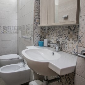 Large bathroom with shower cubicle